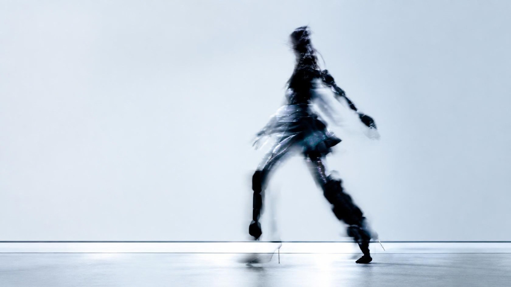 Model in motion on a runway, Metaverse Fashion Week